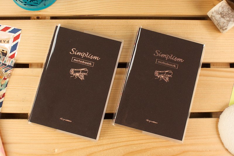 Chuyu 【Simplism】鋼筆適用的A6/50K方格筆記本 - 筆記本/手帳 - 紙 咖啡色