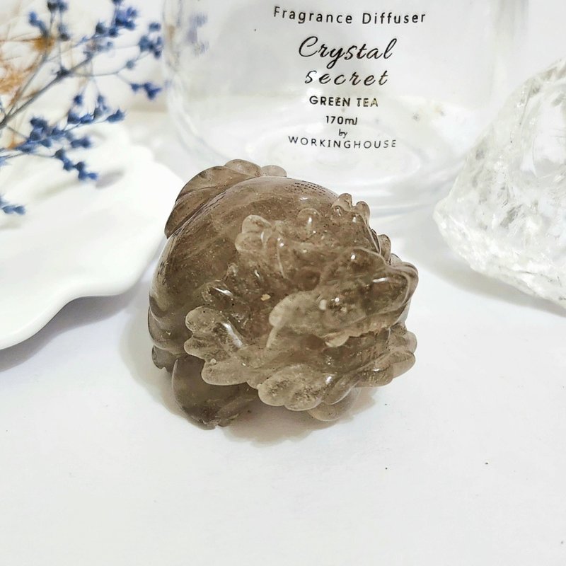 茶髮晶龍龜 - 擺飾/家飾品 - 水晶 咖啡色