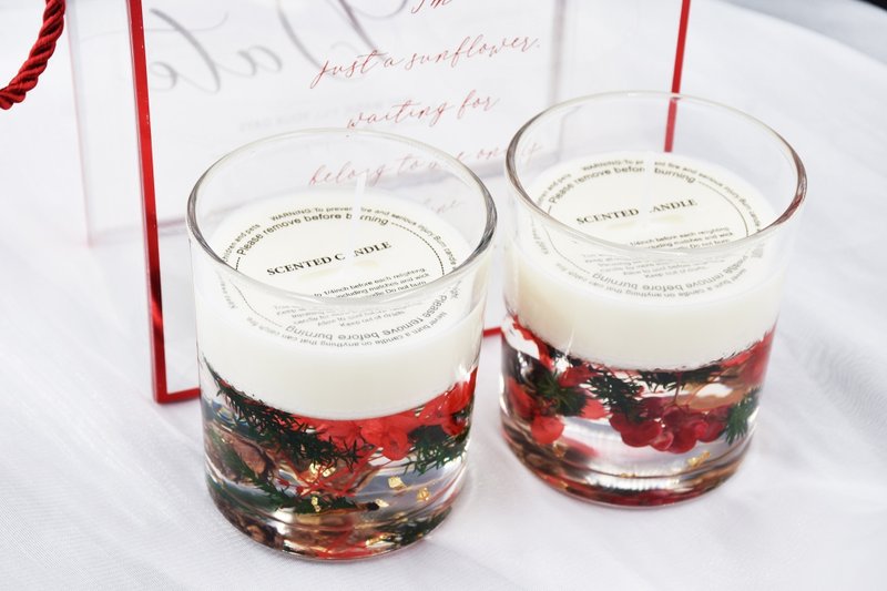 Jelly Flower Candle Cup Handmade Scented Candle - เทียน/เชิงเทียน - ขี้ผึ้ง ขาว