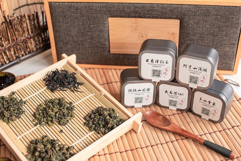 覓境綜合混搭松木禮盒(附提袋) - 茶葉/漢方茶/水果茶 - 木頭 