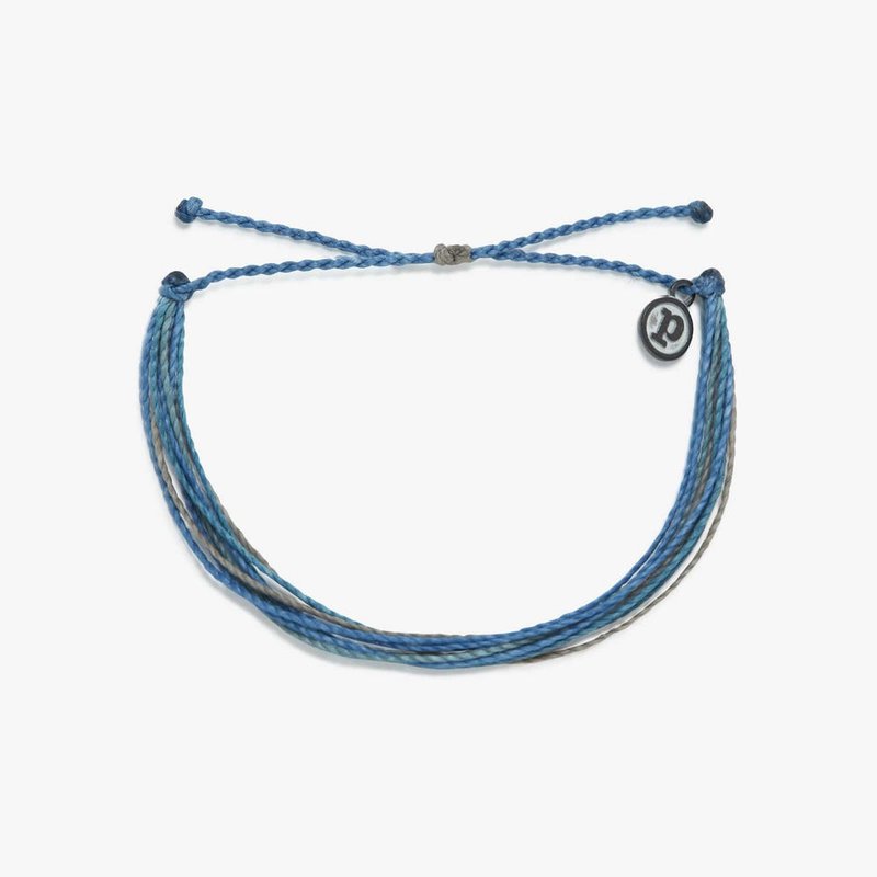 Pura Vida American handmade ALPINE BLUE alpine dark blue basic adjustable surfing bracelet - สร้อยข้อมือ - วัสดุกันนำ้ สีน้ำเงิน