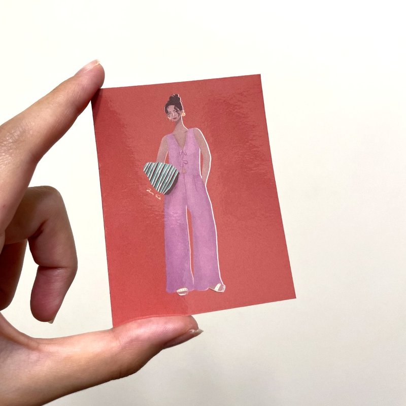 Daily Look Magnets穿搭靈感紙磁鐵-Bonjour Nice - 磁鐵 - 其他材質 粉紅色