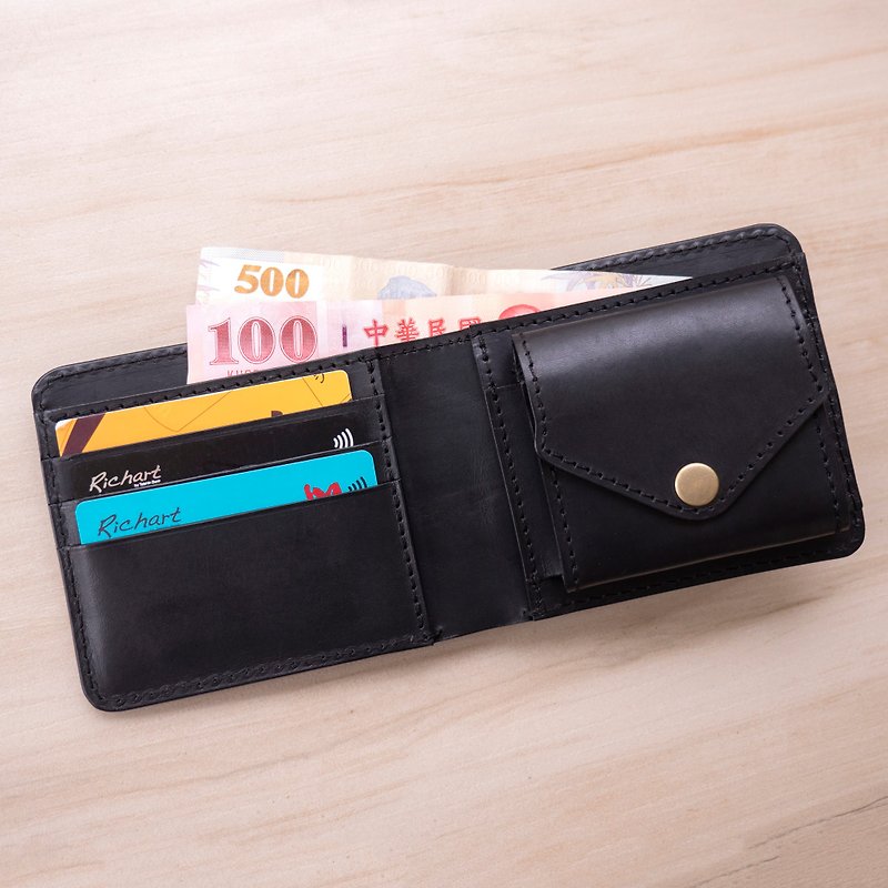 Classic Short Clip /缺皮CHAPI - Wallets - Genuine Leather Black