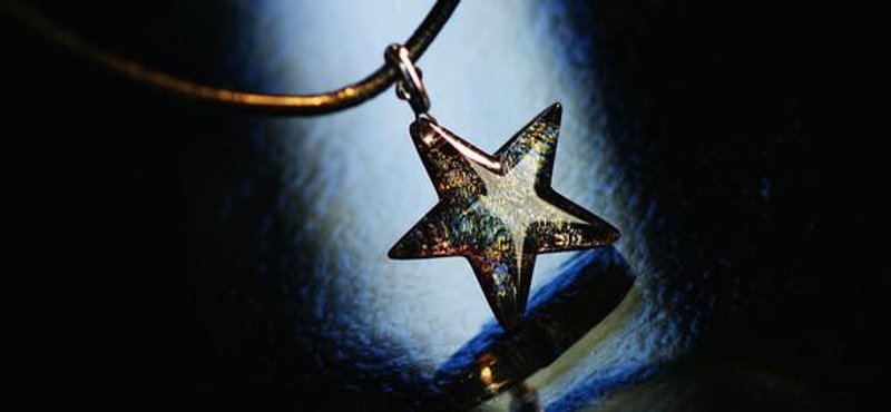 Glittering BLACK STAR - Necklaces - Other Metals 