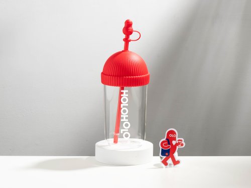 FELLOW × HOLOHOLO x AIMIA 愛米雅 【HOLOHOLO】HAT CUP 帽帽吸管杯 590ml (玻璃杯/3色) 附專屬貼紙