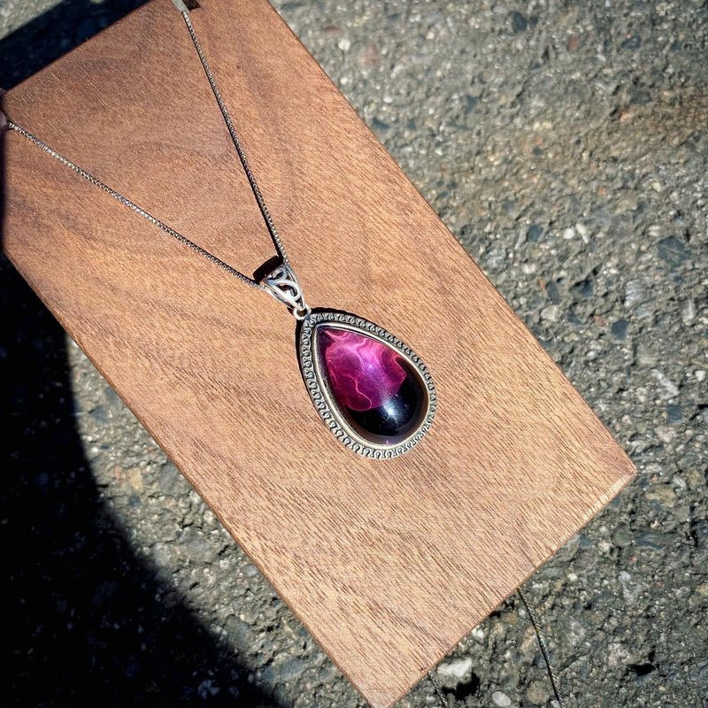 喜迎瑤 尼泊爾 手工 925銀 紫水晶吊墜 紫水晶項鍊 民族風項鍊 - 項鍊 - 水晶 紫色