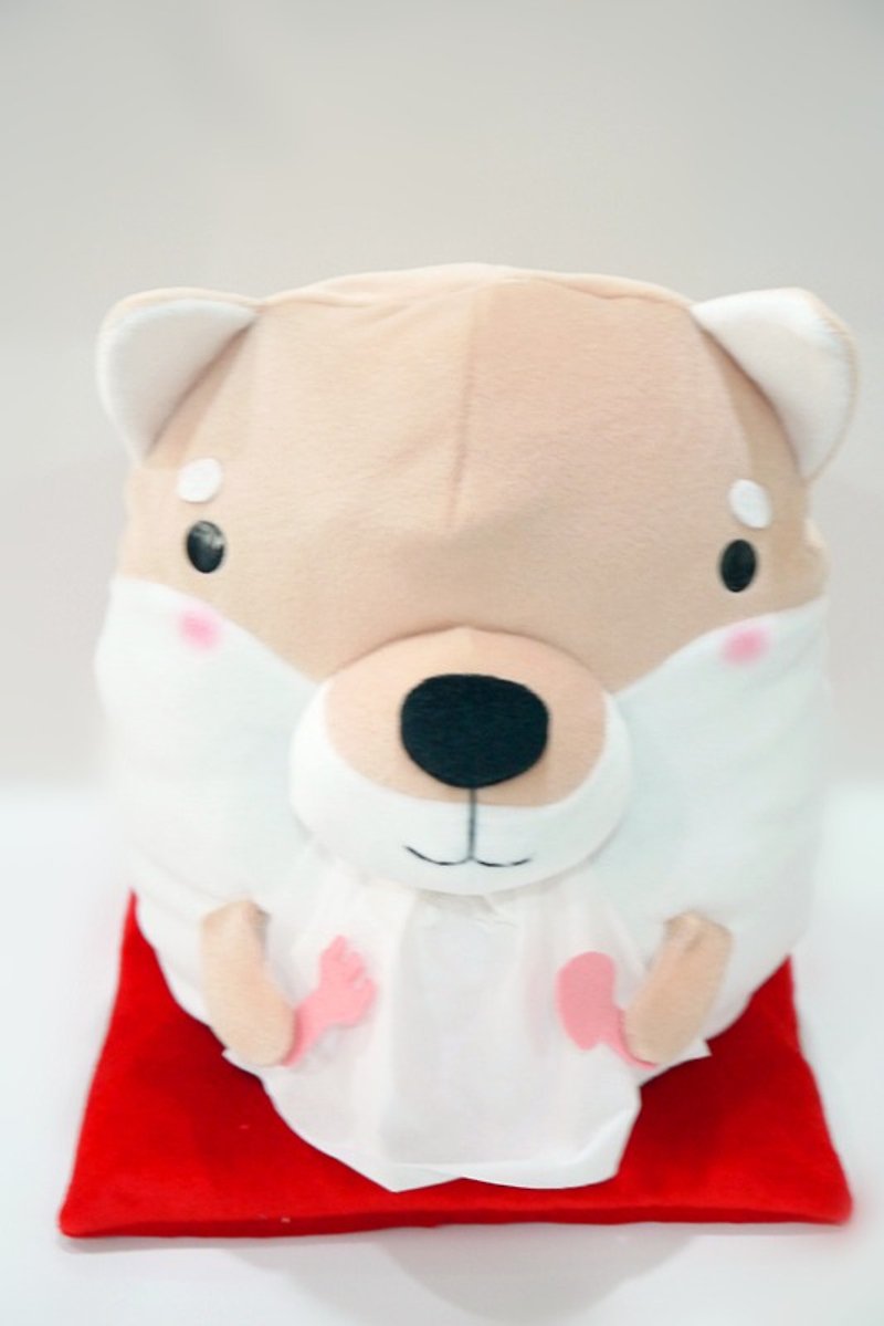 Bucute makes you want to always pump the tissue paper cover / tissue paper box / birthday gift / Shiba Inu / handmade / hand / - Items for Display - Polyester Brown