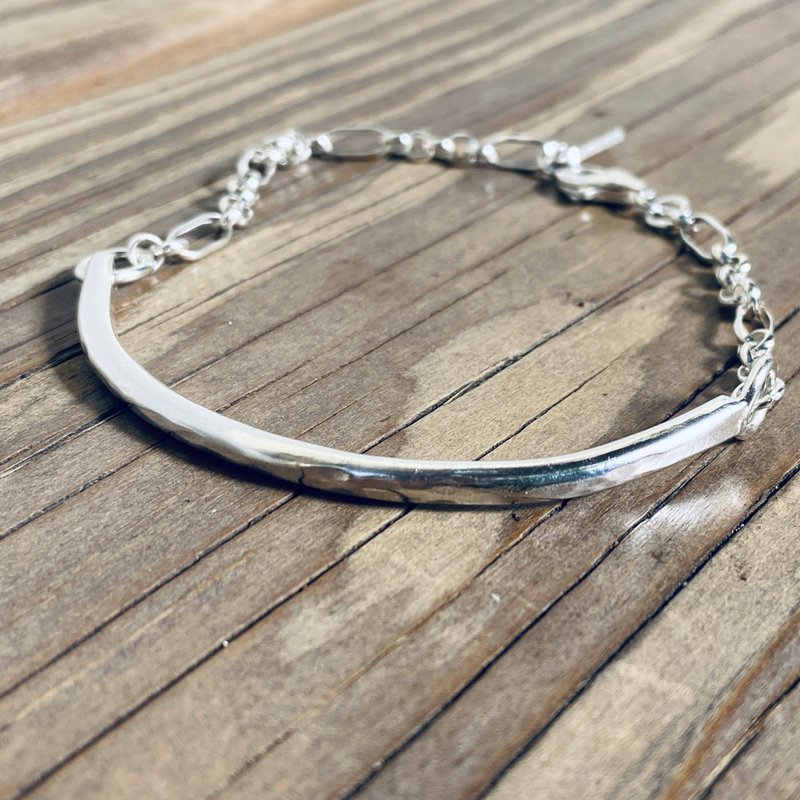 Smile sterling silver bracelet water ripple plus sterling silver pine cone pendant urn bracelet - Bracelets - Sterling Silver Silver