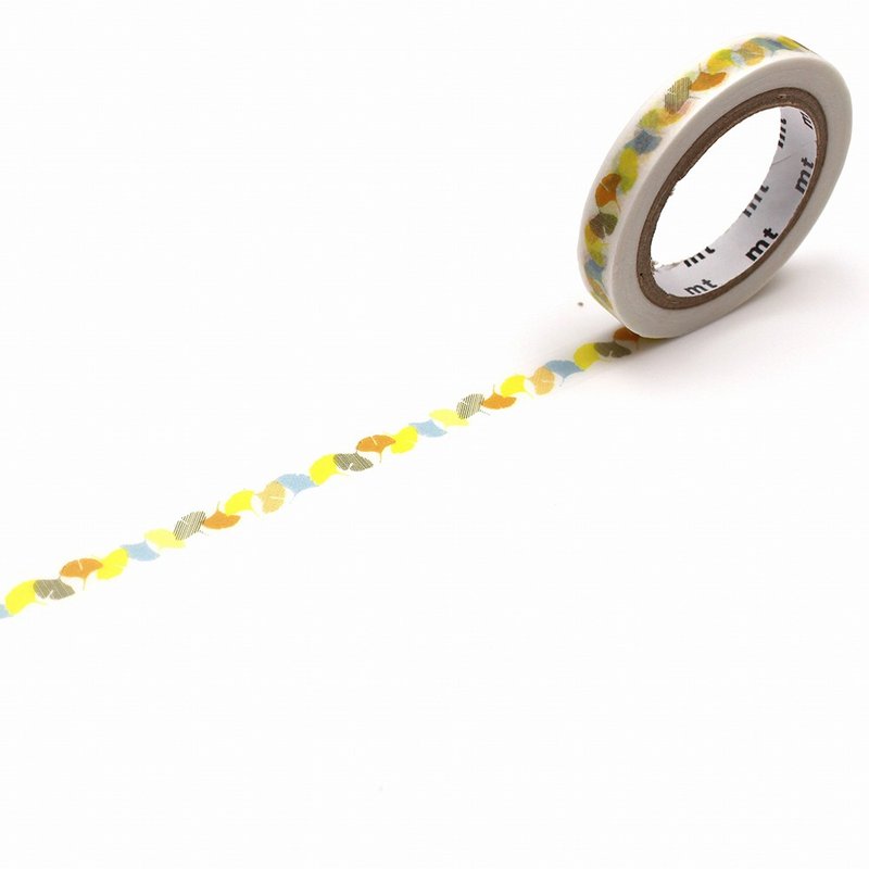 mt ex Masking Tape 7mm / Ginkgo Line (MTEX1P185) / 2020AW - Washi Tape - Paper Yellow