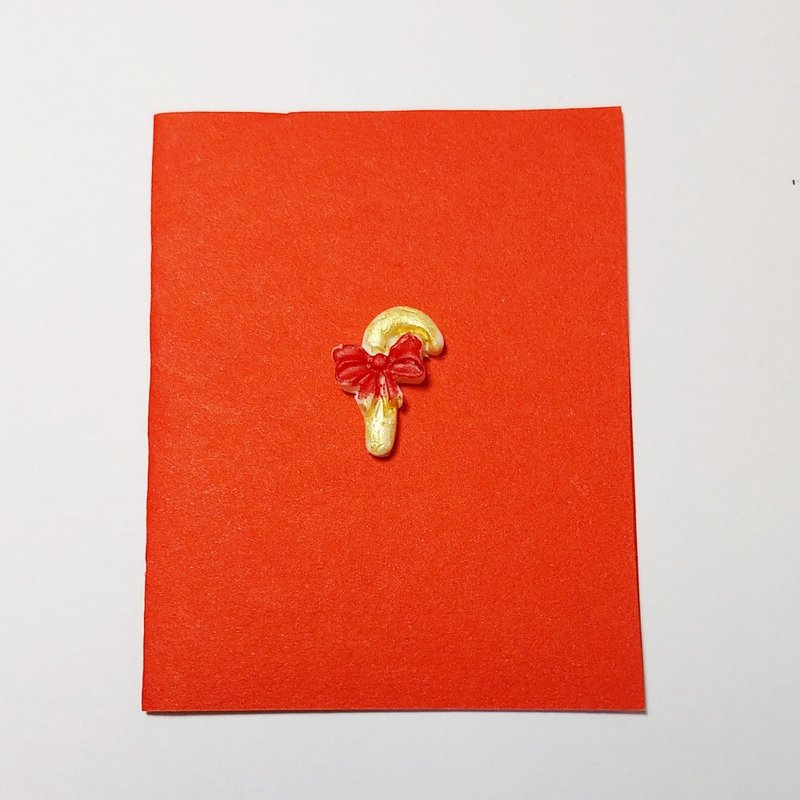 Christmas Red Paper Card Handmade Air Dry Clay pack of 10 - Cards & Postcards - Clay Red