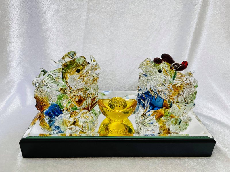 水晶玻璃 招財貔貅 - 擺飾/家飾品 - 玻璃 