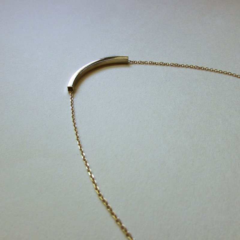 square tube necklace | mittag jewelry | handmade and made in Taiwan - สร้อยคอ - เงิน สีเงิน