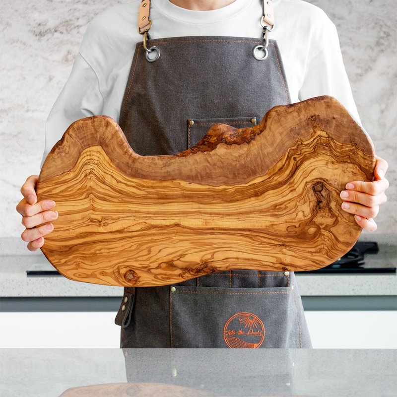 50公分Original原生橄欖木砧板-料理-可選花紋 - 托盤/砧板 - 木頭 咖啡色