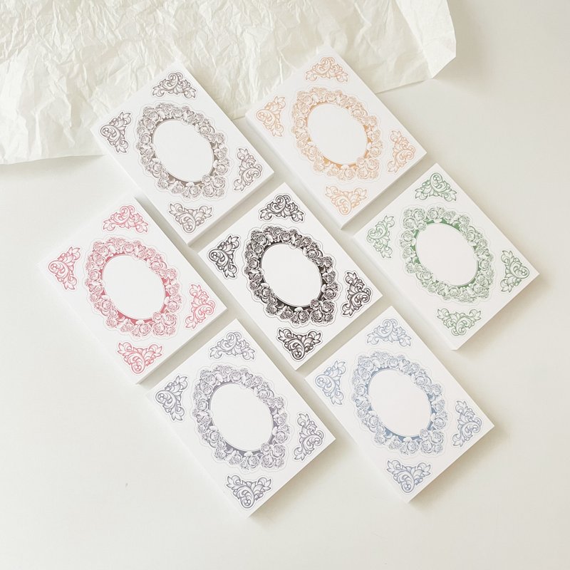 Vintage baroque rose doily paper sticky notes - 便條紙/便利貼 - 紙 