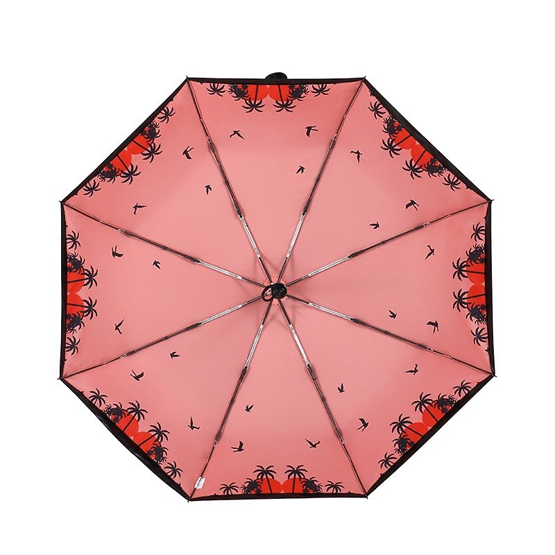 [Germany Kobold] Anti-UV zero-light intelligent sunscreen - stunning series - Sunshade sunscreen cooling umbrella - double three-fold umbrella - holiday red - ร่ม - วัสดุอื่นๆ 