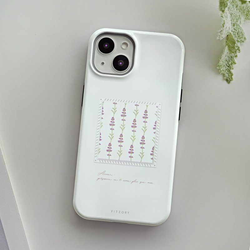 【FITZORY】Designer Series - Window Grille-Lavender | iPhone Case - เคส/ซองมือถือ - พลาสติก สีใส