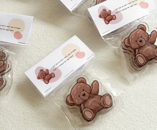 クマとウサギの形をしたアクリルマグネットクリップ - ショップ