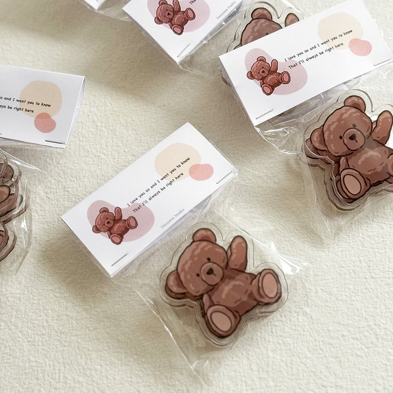 Bear and bunny shaped Acrylic magnetic clip - Magnets - Acrylic 