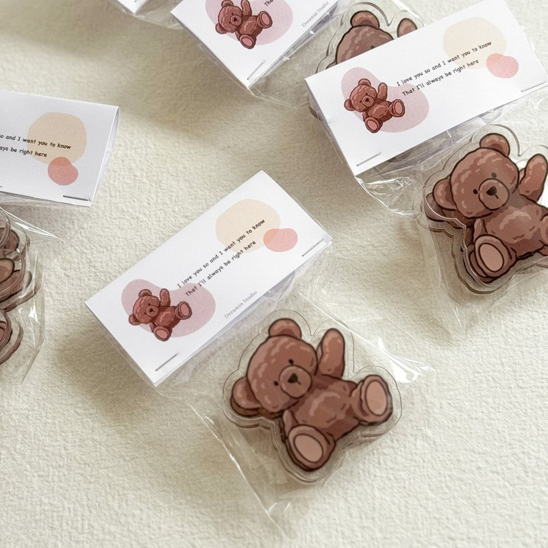 Bear and bunny shaped Acrylic magnetic clip - แม็กเน็ต - อะคริลิค 