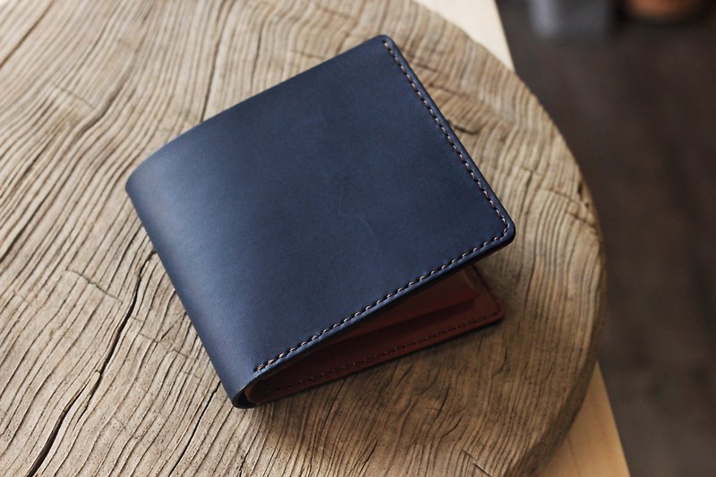 Italian vegetable tanned leather color matching coin pocket clip - กระเป๋าสตางค์ - หนังแท้ 