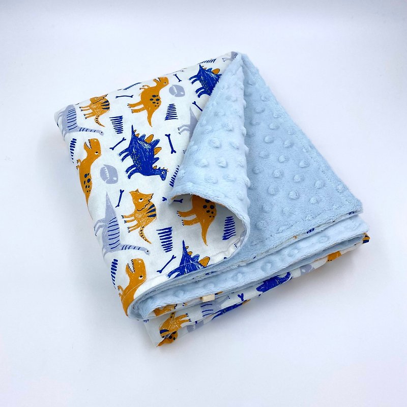 Hand-painted dinosaur blue background-comma quilt - Baby Gift Sets - Cotton & Hemp Blue