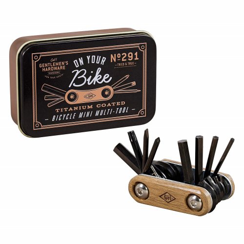 英國True Utility多功能工具 【Gentlemen's Hardware】口袋隨身腳踏車維修工具組-木頭握柄