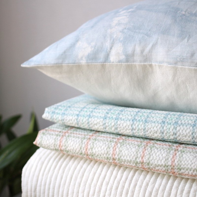 Made in korea Summer cotton bedding, check summer blanket, single bedding - 寢具/床包 - 棉．麻 多色
