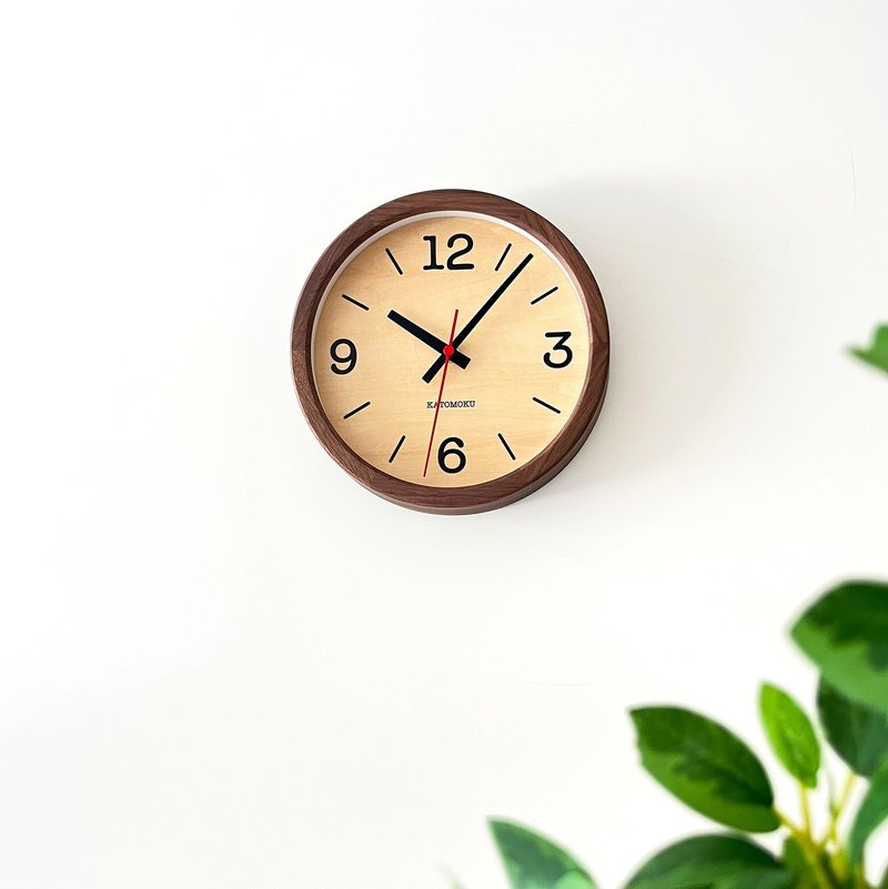 KATOMOKU Muku clock 20 S-size walnut (km-136WA) wall clock  made in Japan - Clocks - Wood Brown