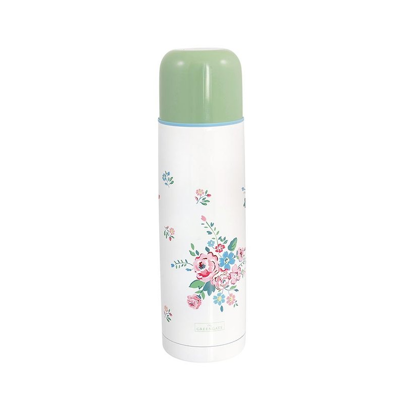 Danish GreenGate Inge-Marie white thermos bottle 0.8L - แก้ว - สแตนเลส 