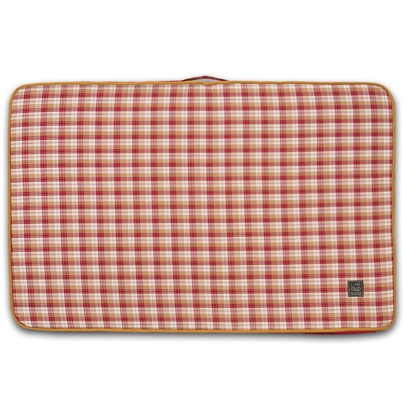 《Lifeapp》睡墊替換布套L_W110xD70xH5cm (紅格紋) 不含睡墊 - 寵物床 - 其他材質 紅色