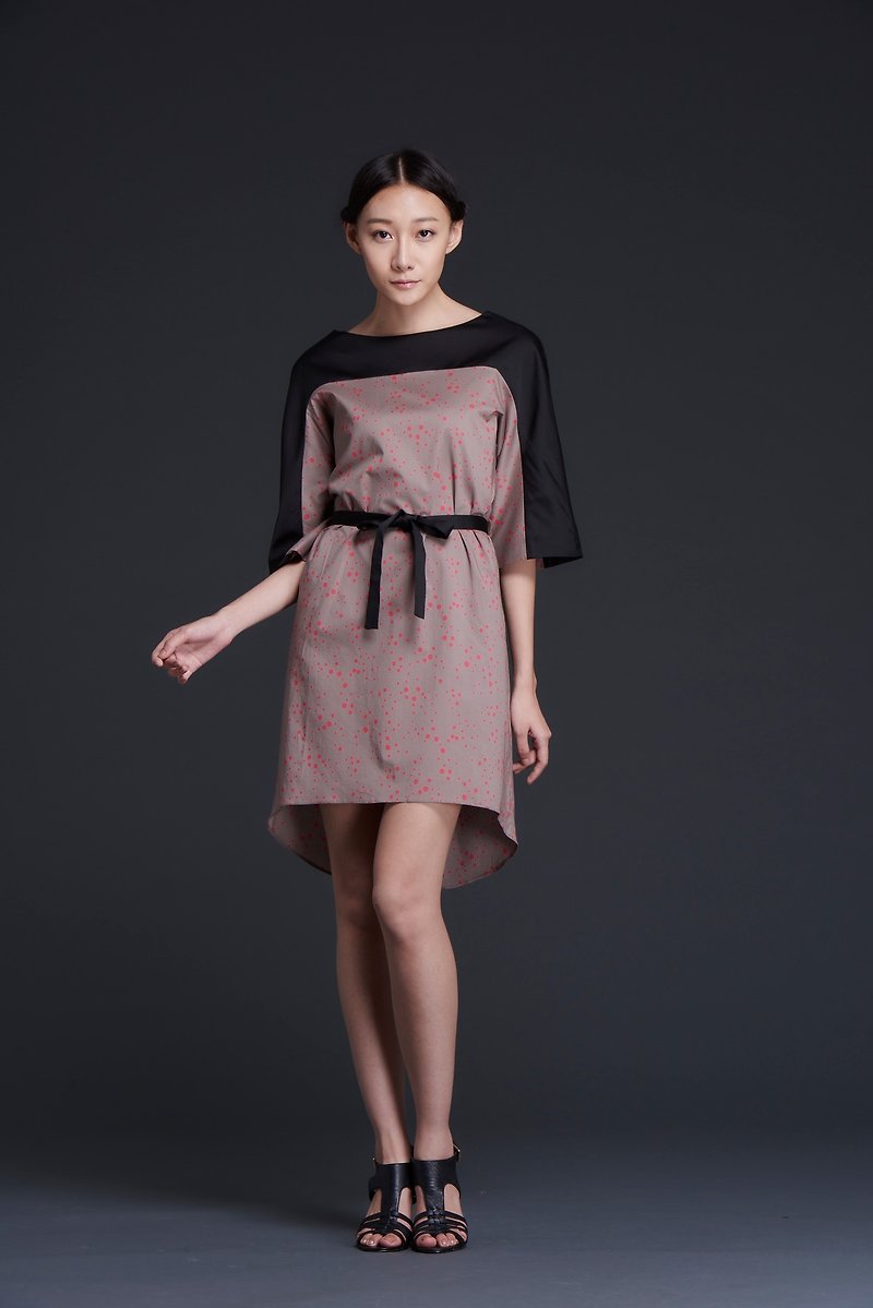 櫻花 - 洋裝/連身裙 - 其他材質 灰色