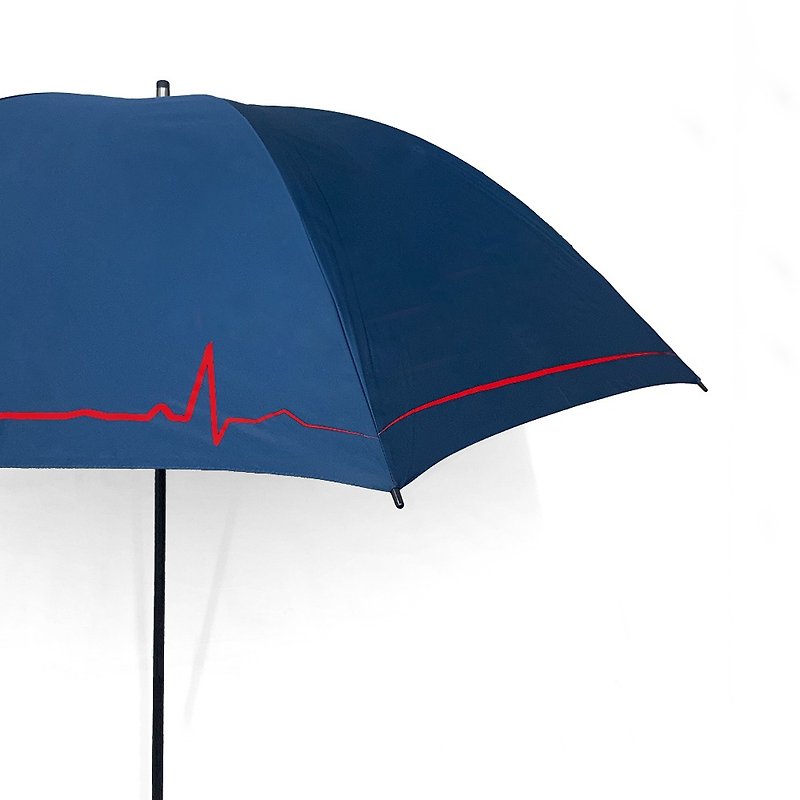 【BGG Umbrella】 心電圖30吋高爾夫球雙人自動傘 - 雨傘/雨衣 - 聚酯纖維 藍色