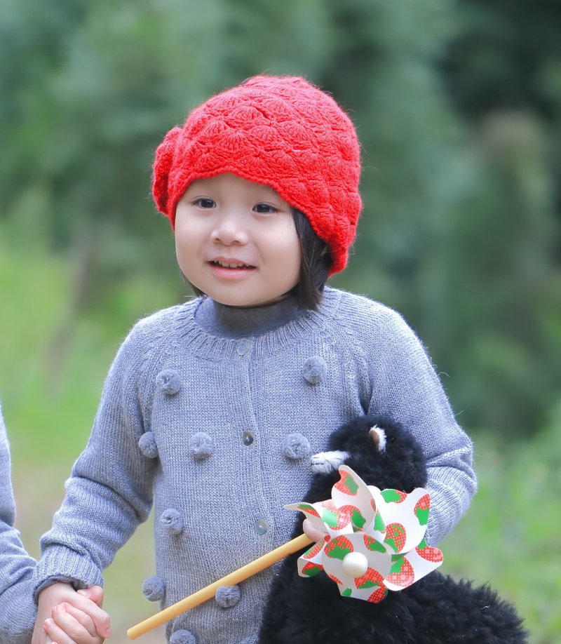 [Marshmallow] Peru handmade 100% baby alpaca girls knitted jacket - เสื้อโค้ด - ขนแกะ สีเทา