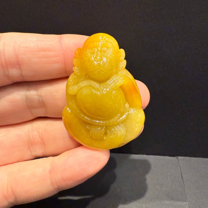 瀚玉珠寶 天然翡翠 蜜糖黃猴子 十二生肖 靈猴 天然緬甸玉A貨 附 - 其他 - 玉石 