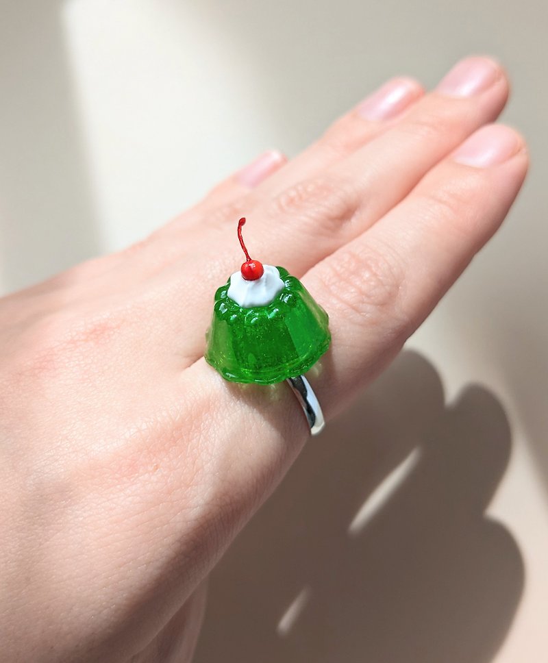Coffee shop jelly ring - แหวนทั่วไป - เรซิน สีเขียว