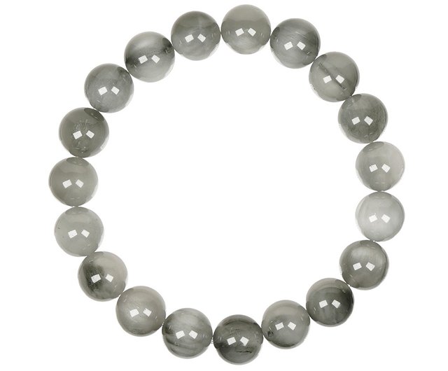 Zhengjia Jewelry]グレーラビットヘアトップフルシルクシルバー