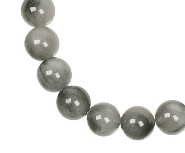 Zhengjia Jewelry]グレーラビットヘアトップフルシルクシルバー