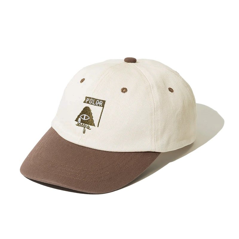 日本限定Poler x Lesque BASEBALL CAP 街頭潮流聯名棒球帽/米*棕 - 帽子 - 棉．麻 卡其色