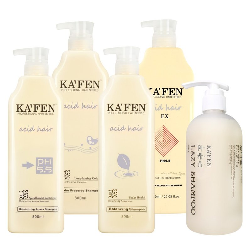KAFEN 2入組 亞希朵洗髮/護髮系列800ml 贈阿希朵五合一懶人洗髮 - 洗髮精/餅/皂 - 其他材質 白色