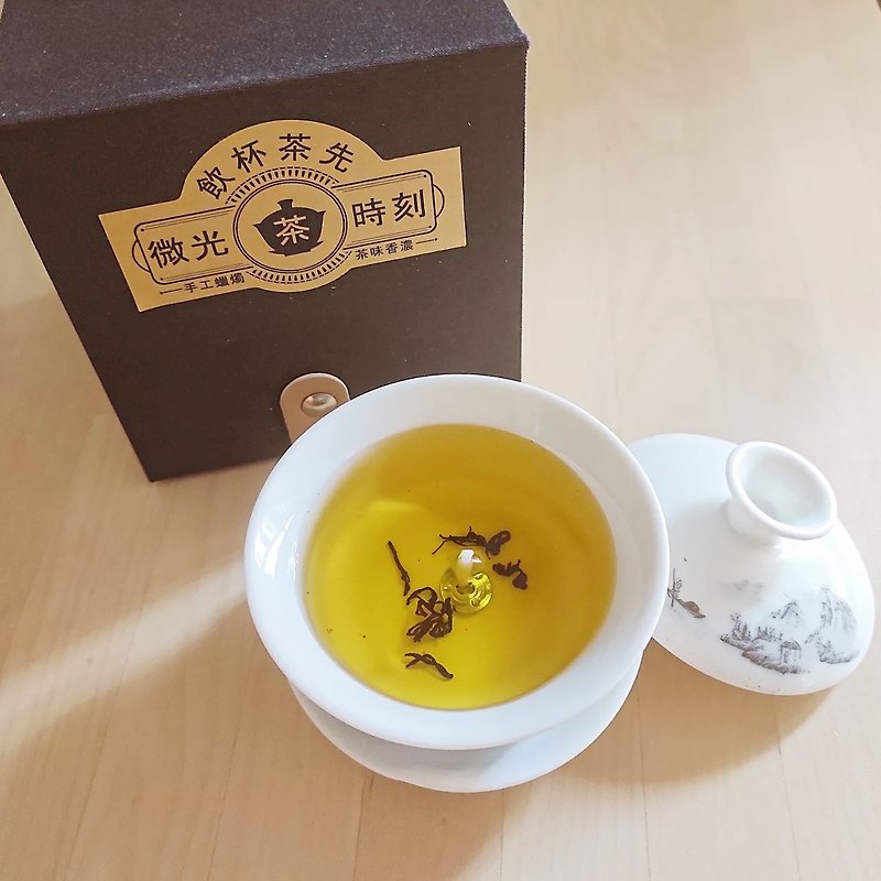 Hong Kong special souvenir - baked tea cup with gift box - เทียน/เชิงเทียน - ขี้ผึ้ง 