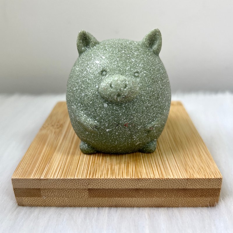 十二生肖青砂石擺件 - 豬 | 風水擺件 | 奇門擺件 | 開運 - 擺飾/家飾品 - 石頭 綠色