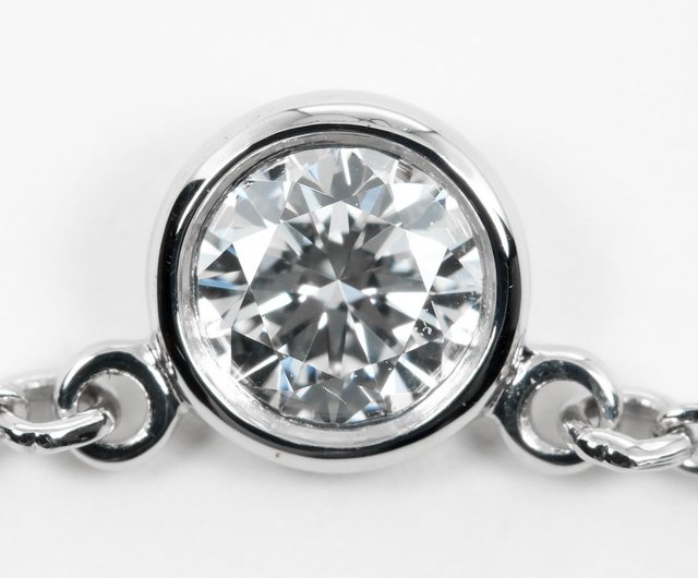 ティファニー TIFFANY&Co. バイザヤード PT950 エルサペレッティ ダイヤモンドブレスレット プラチナ 【712091_2】【01】 ティファニー TIFFANY＆CO バイザヤードブレス Pt950⁄ダイヤモンド