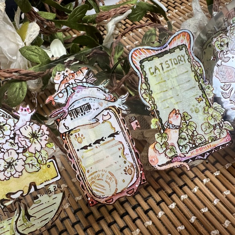 0017_石頭仙女_吸貓兌換卷cuddling coupons - 紙膠帶/和紙/PET - 塑膠 多色
