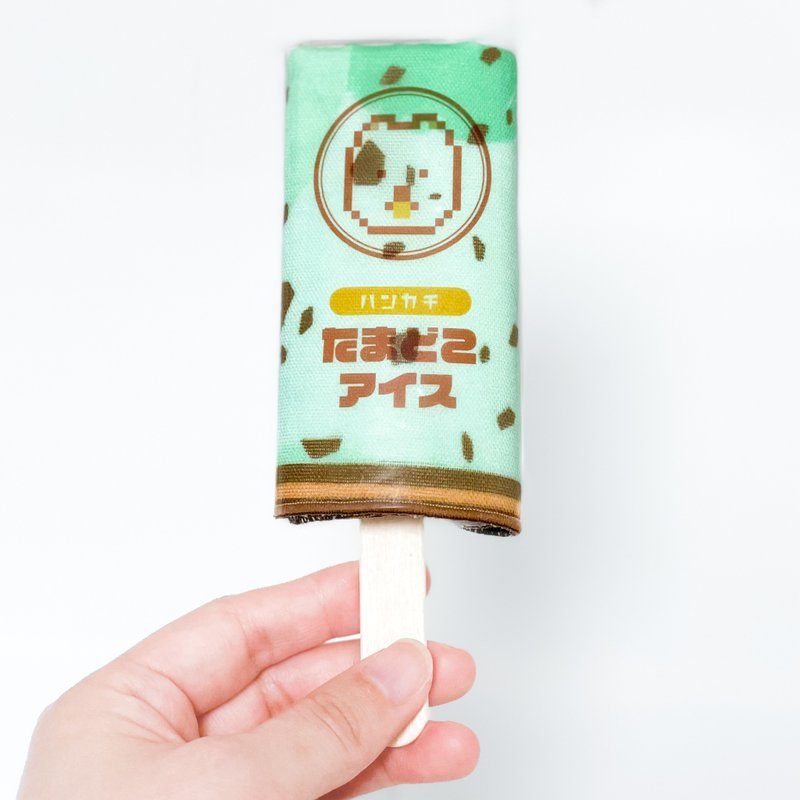 Ice-like gauze handkerchief chocolate mint - ผ้าเช็ดหน้า - ผ้าฝ้าย/ผ้าลินิน สีเขียว