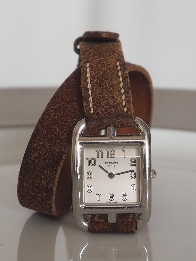 HERMES エルメス ケープコッド ドゥブルトゥール ウォッチ 腕時計 シルバー ブラック ヴィンテージ - 女錶 - 不鏽鋼 銀色