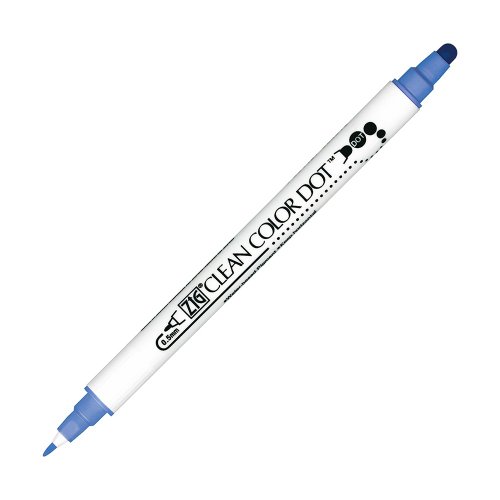 吳竹 臺灣總代理 【Kuretake 日本吳竹】ZIG Clean Color Dot 點點筆 濺水藍