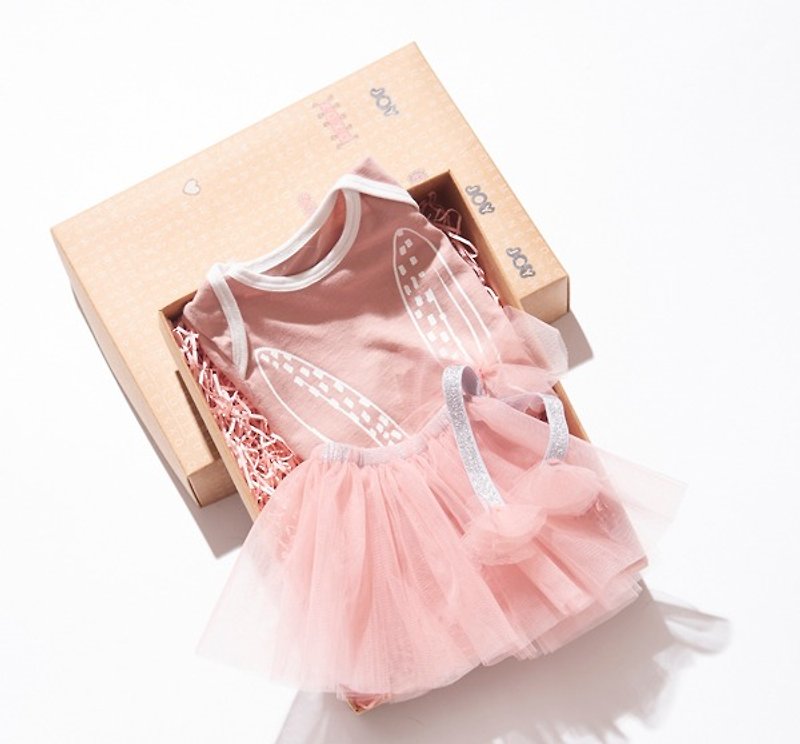 Gift ★ ★ births good Meng Bunny bag fart garment + veil Gift - Baby Gift Sets - Cotton & Hemp Pink