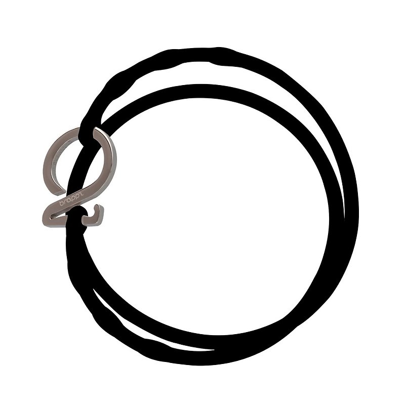 Brappz Swiss Variety Sports Jewelry Strappz Single Chain Set-Black - Bracelets - Silicone Black