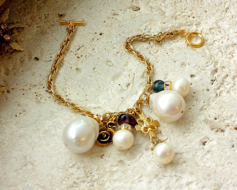 Baroque pearl antique lucky bracelet - Bracelets - Other Materials 