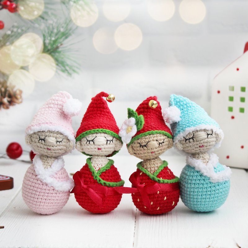 Amigurumi pattern Christmas gnomes crochet Christmas tree ornament diy tutorial